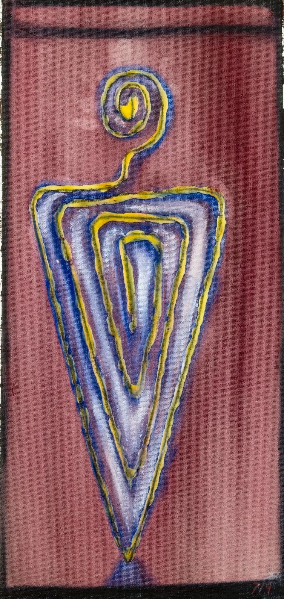 Forger of Galaxies (red)

mix medium on unstretched canvas 
8 x 13inches