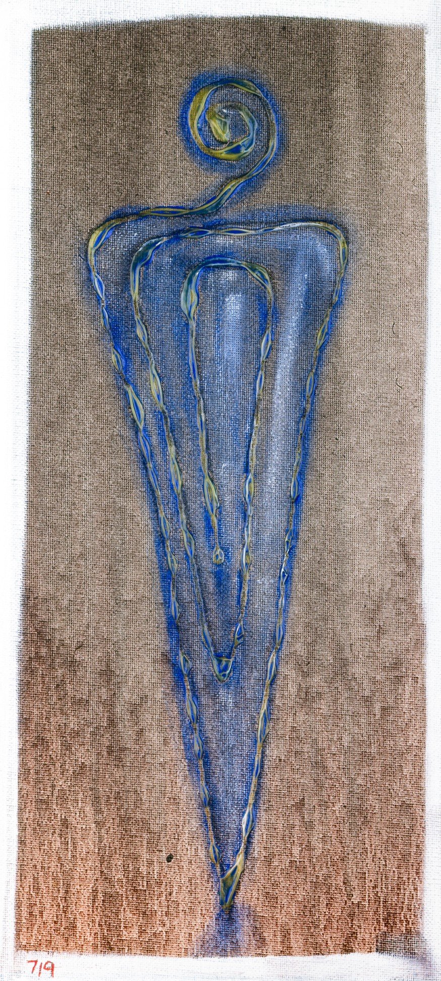 Forger of Galaxies (blue)

mix medium on unstretched canvas 
8 x 13 in.