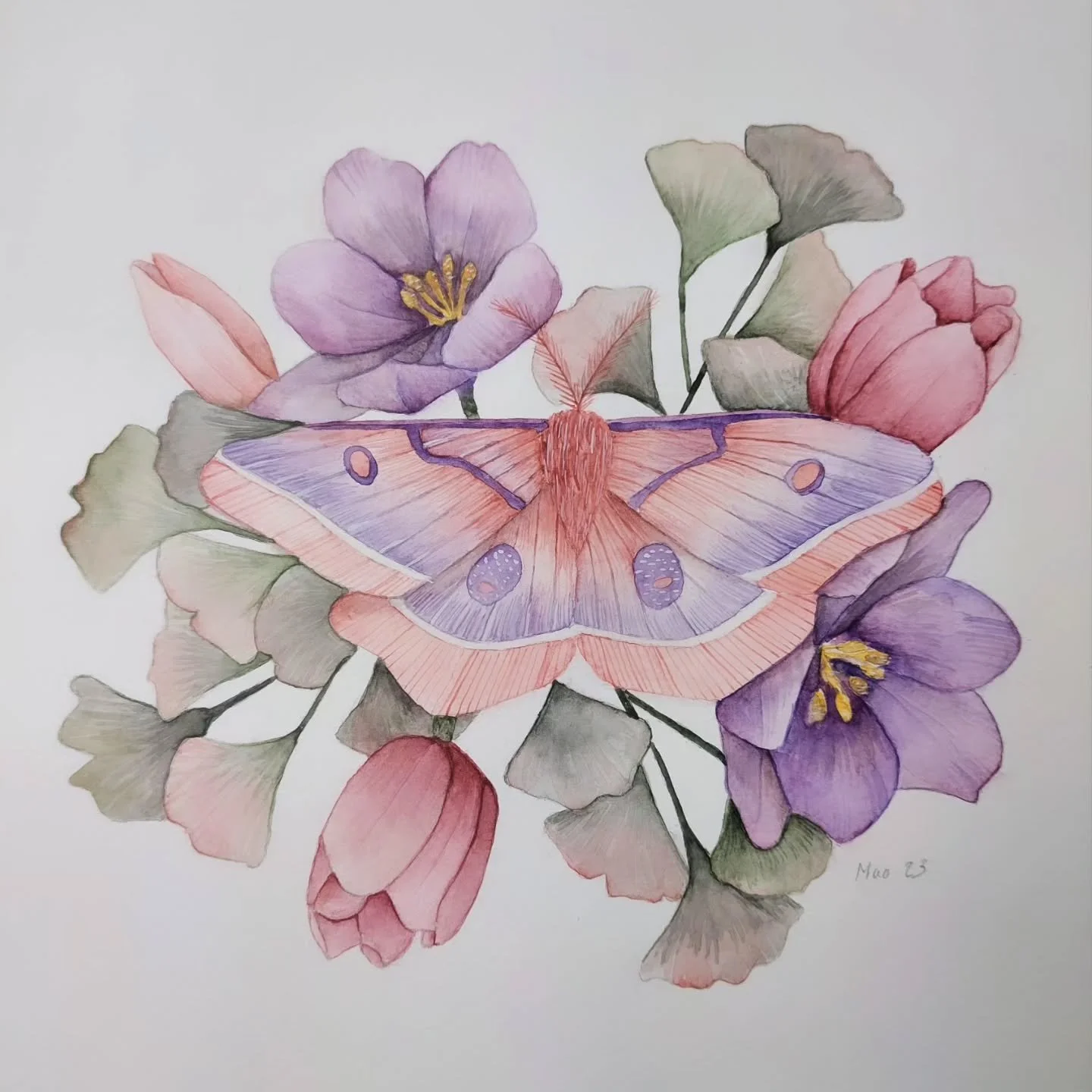 Pr&aacute;ctica del proyecto final del curso de @cristinacilloniz de @domestika. 

#cristinacilloniz #domestikacursos #domestika #acuarelabotanica