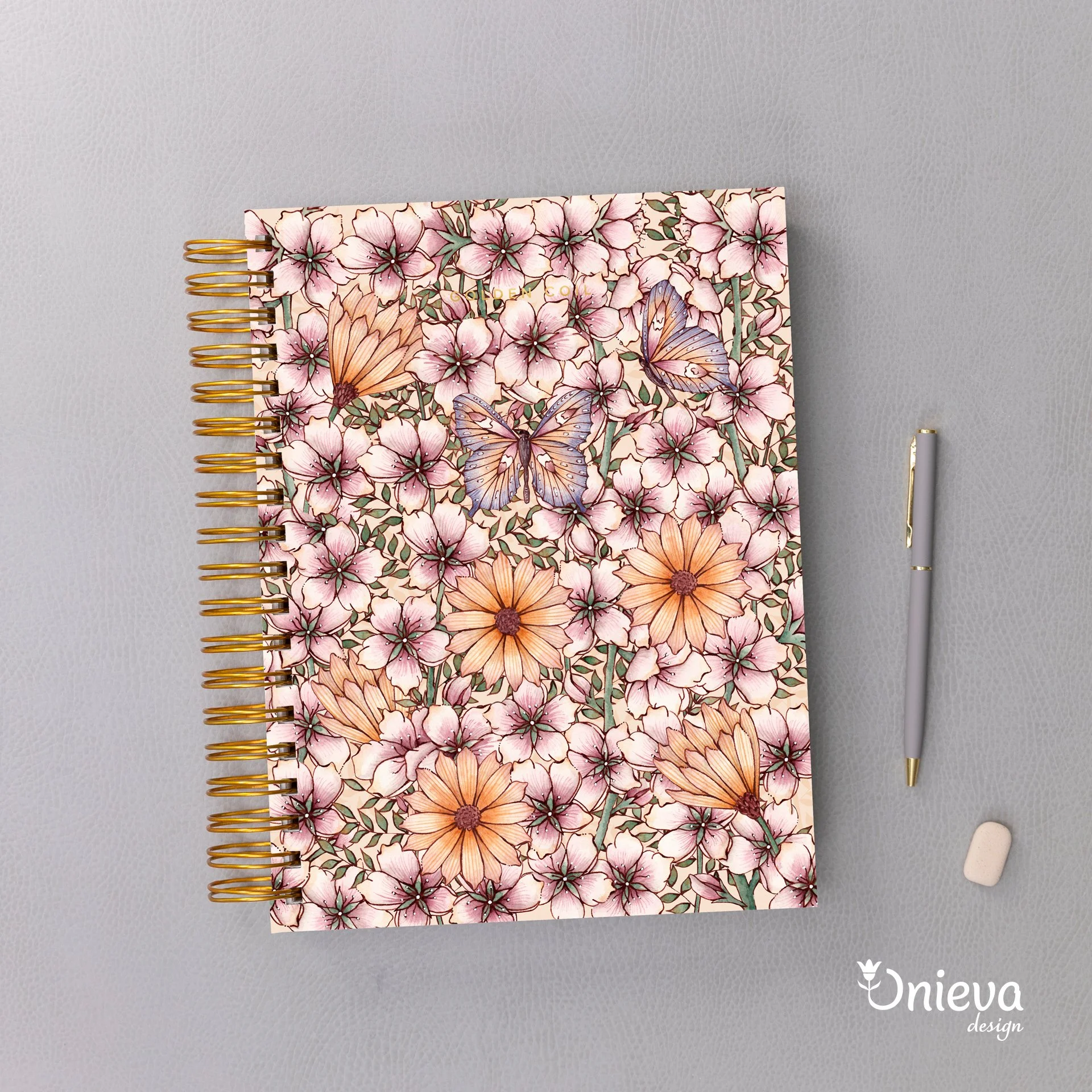 Agenda con estampado de Margaritas