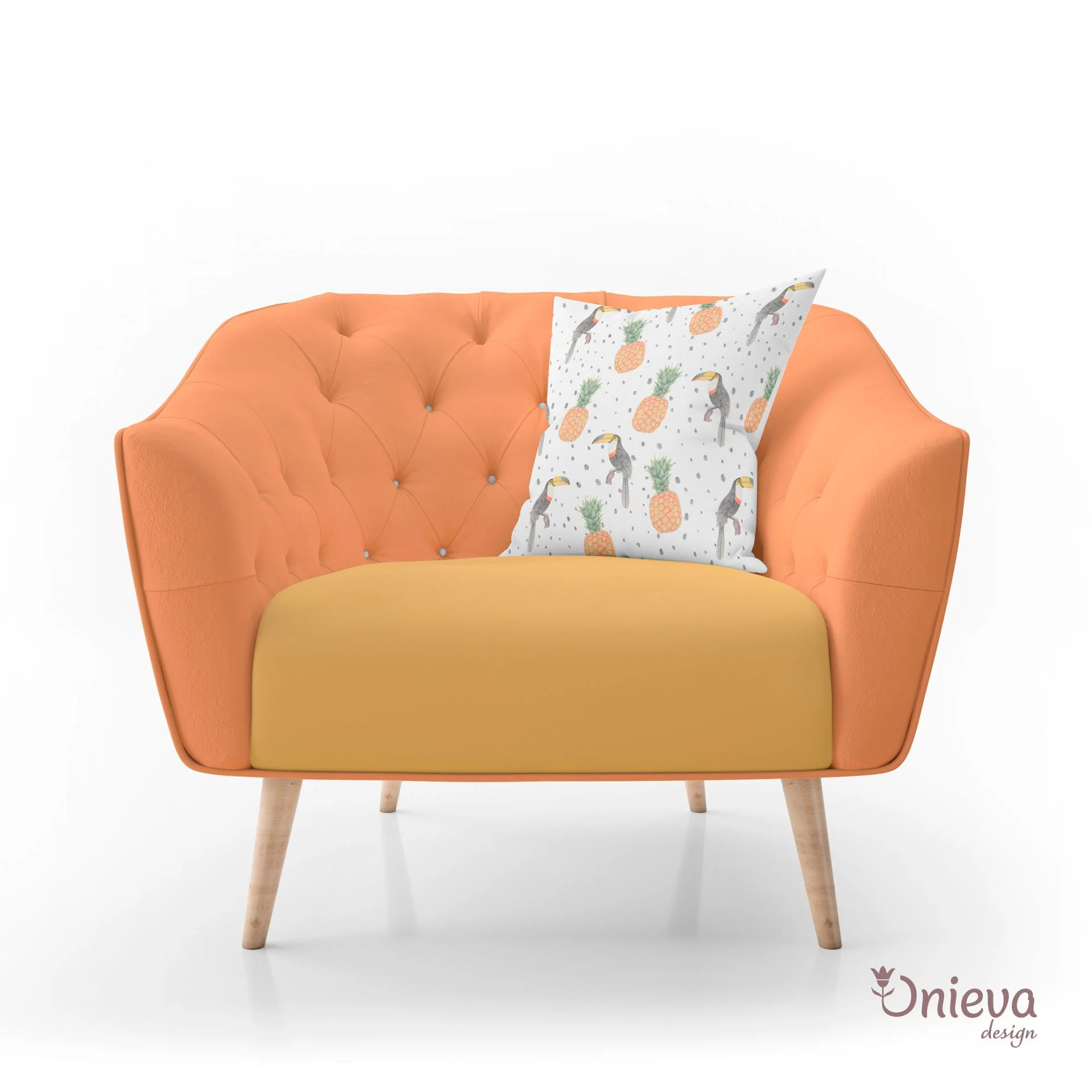 Sillón con cojín estampado de Tropical Brasil