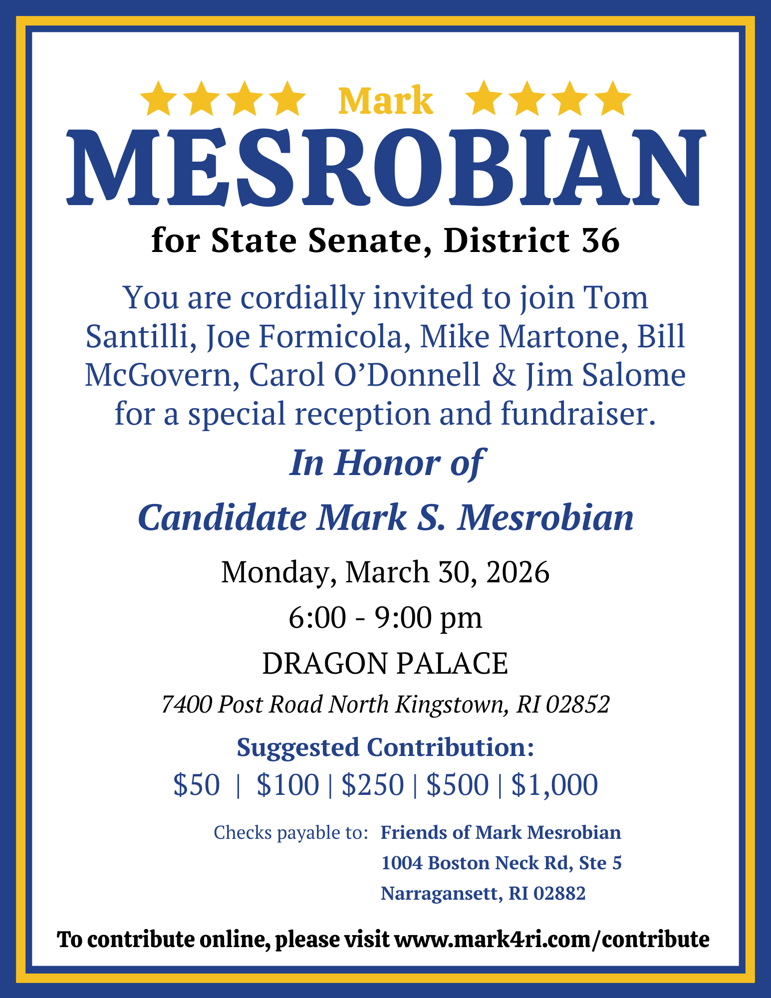 Reception & Fundraiser