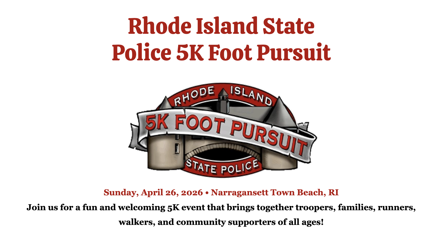Rhode Island State Police 5K Foot Pursuit