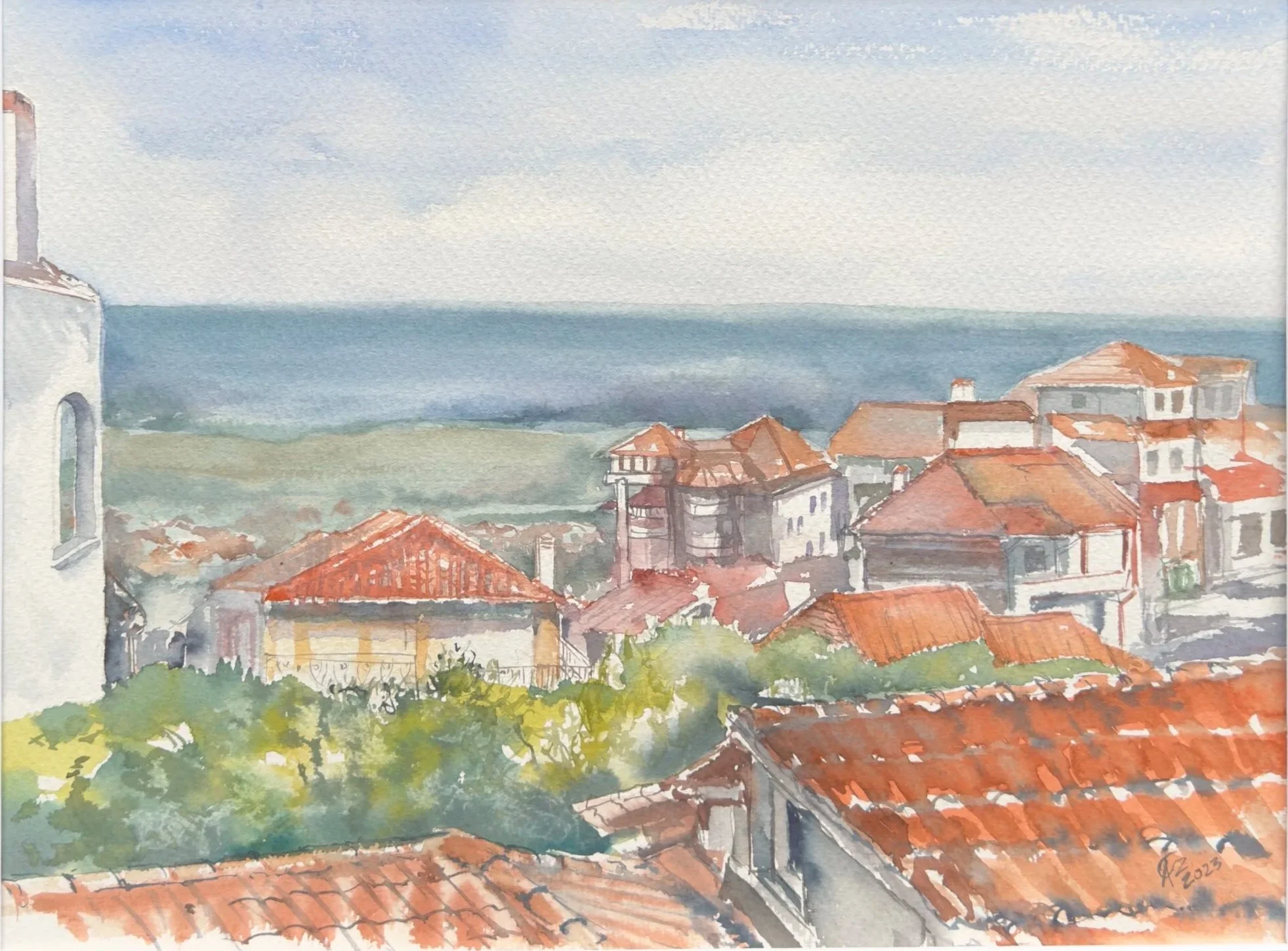 Litochoro. Widok z tarasu. - A. Czerwińska