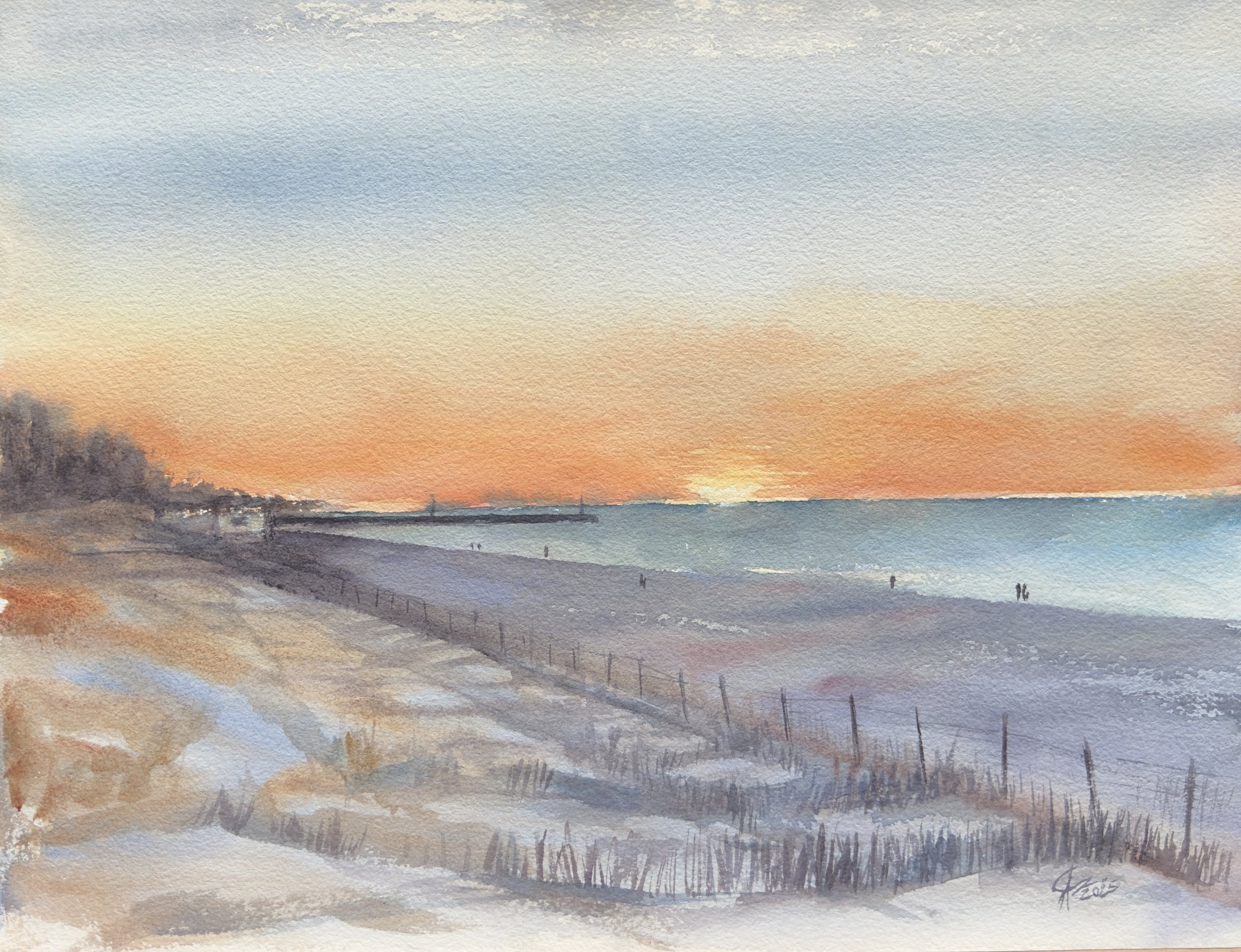 Łeba. zachód słońca - A. Czerwińska