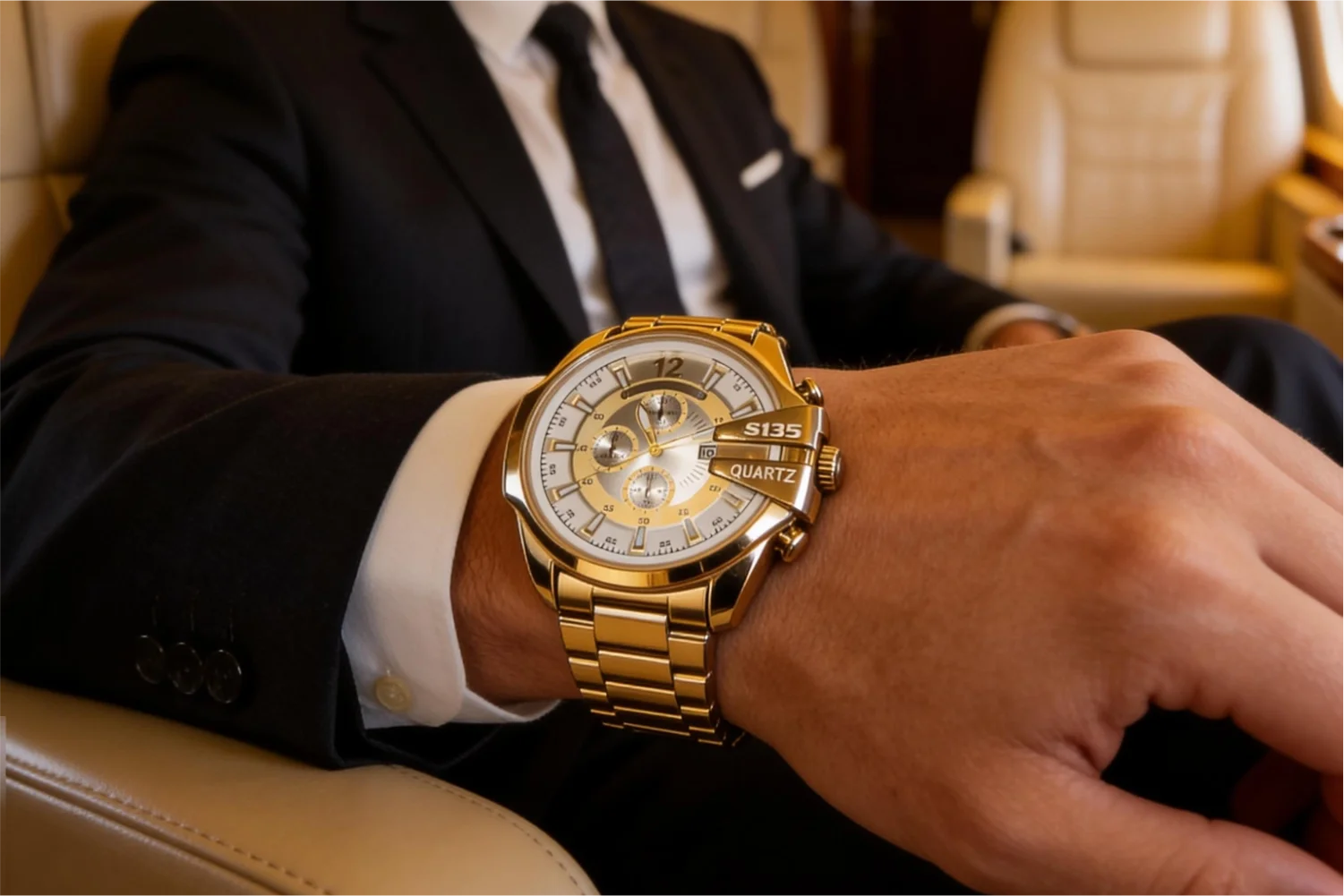 Montre Homme Élégance Dorée