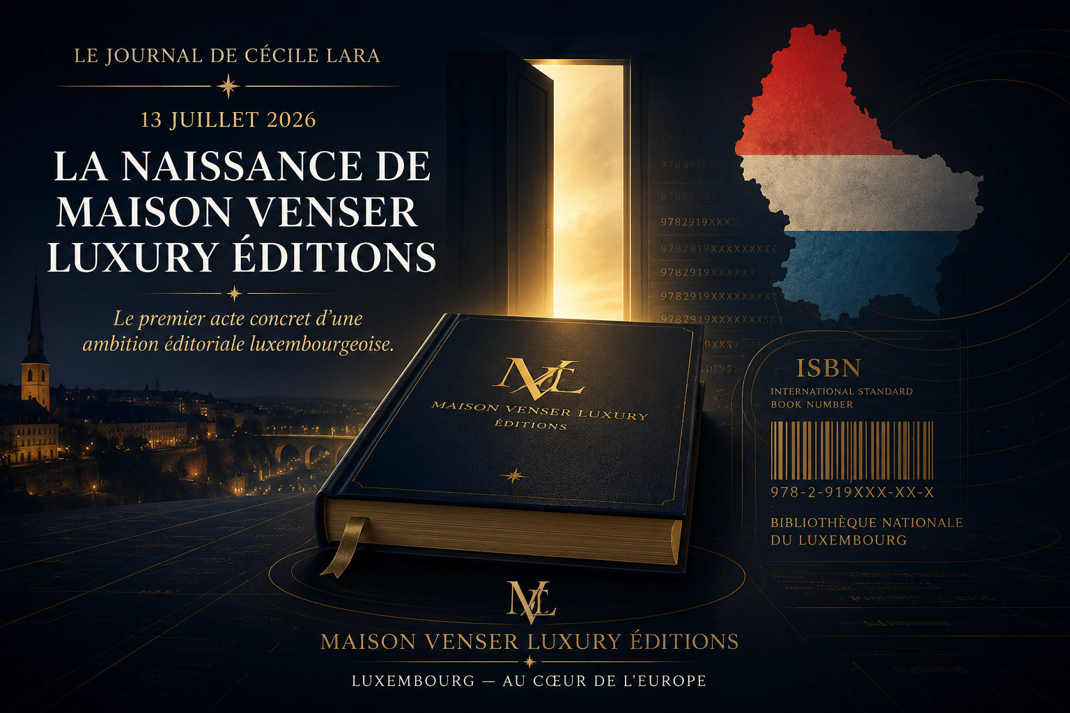 13 juillet 2026 — La naissance de Maison Venser Luxury Éditions