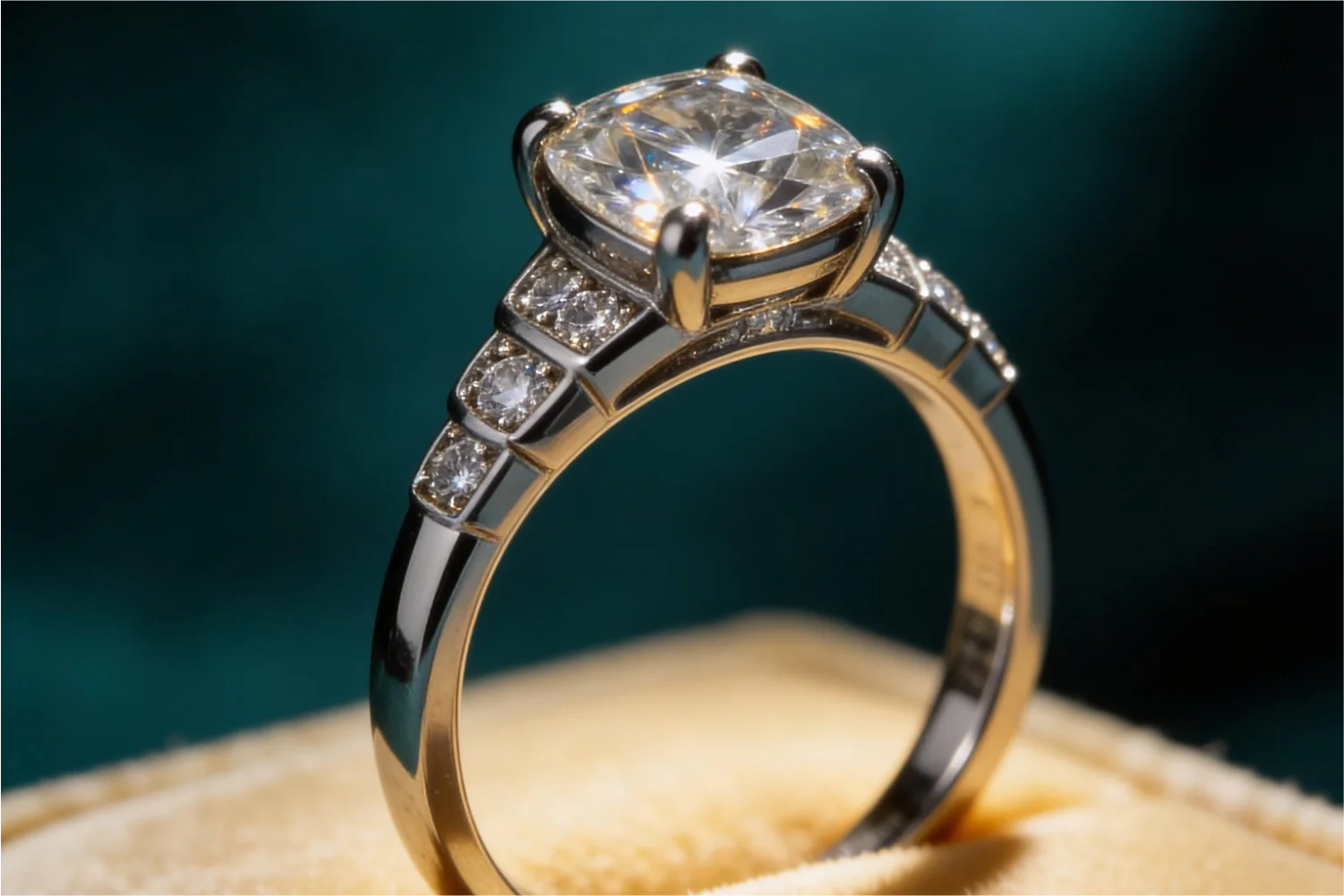 Bague de Fiançailles Éclat Plaqué Or