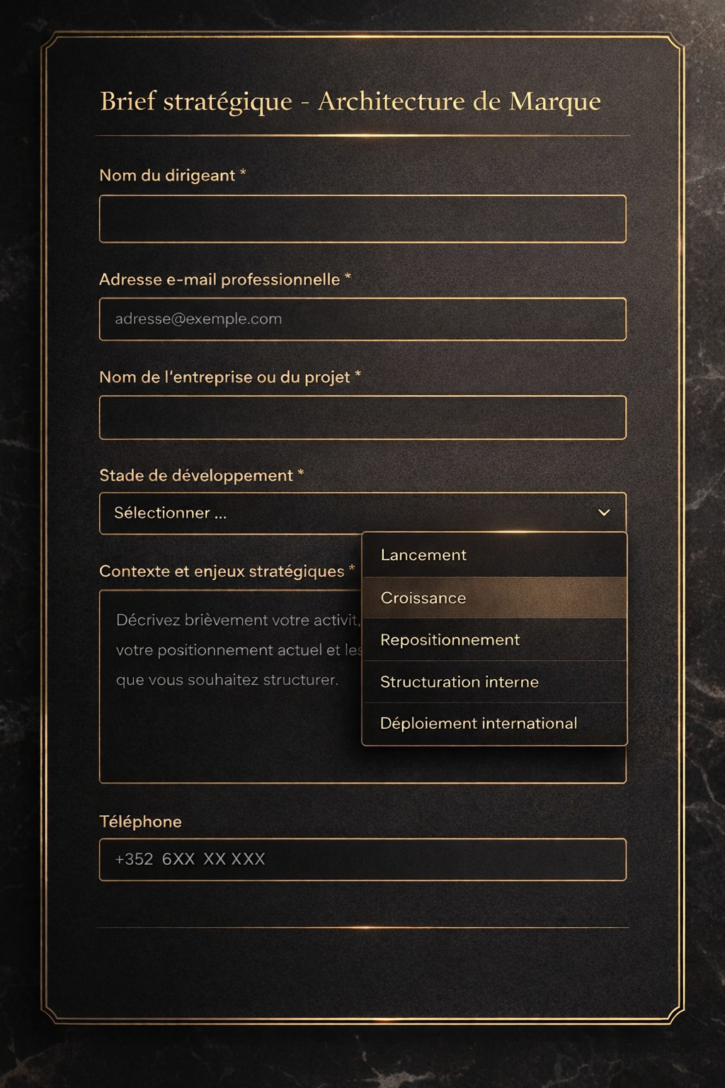 Structuration Stratégique — Architecture de Marque