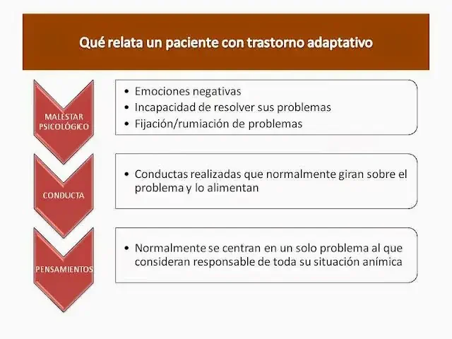 Esquema sobre las intervenciones iniciales en un trastorno adaptativo