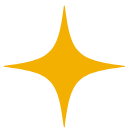 A yellow star-shaped sparkle on a black background