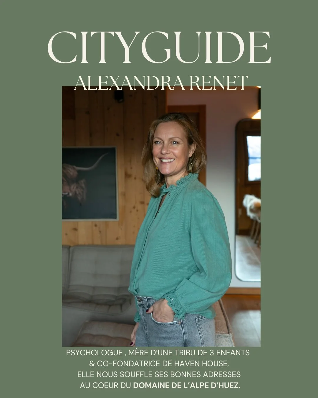 Psychologue depuis 25 ans, m&egrave;re d&rsquo;une tribu de 3 enfants et co-fondatrice de @havenhouse_experience , Alexandra a pendant des ann&eacute;es navigu&eacute; entre son cabinet et l&rsquo;h&ocirc;pital sp&eacute;cialis&eacute; en p&eacute;ri