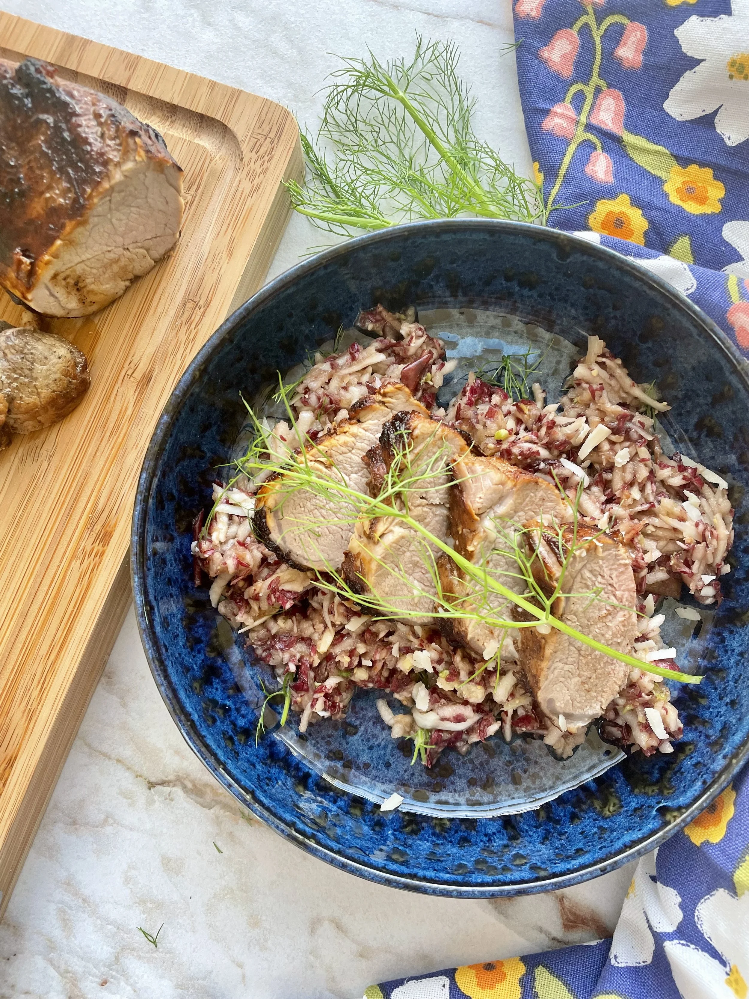 Spiced Apple Pork with Fall Slaw