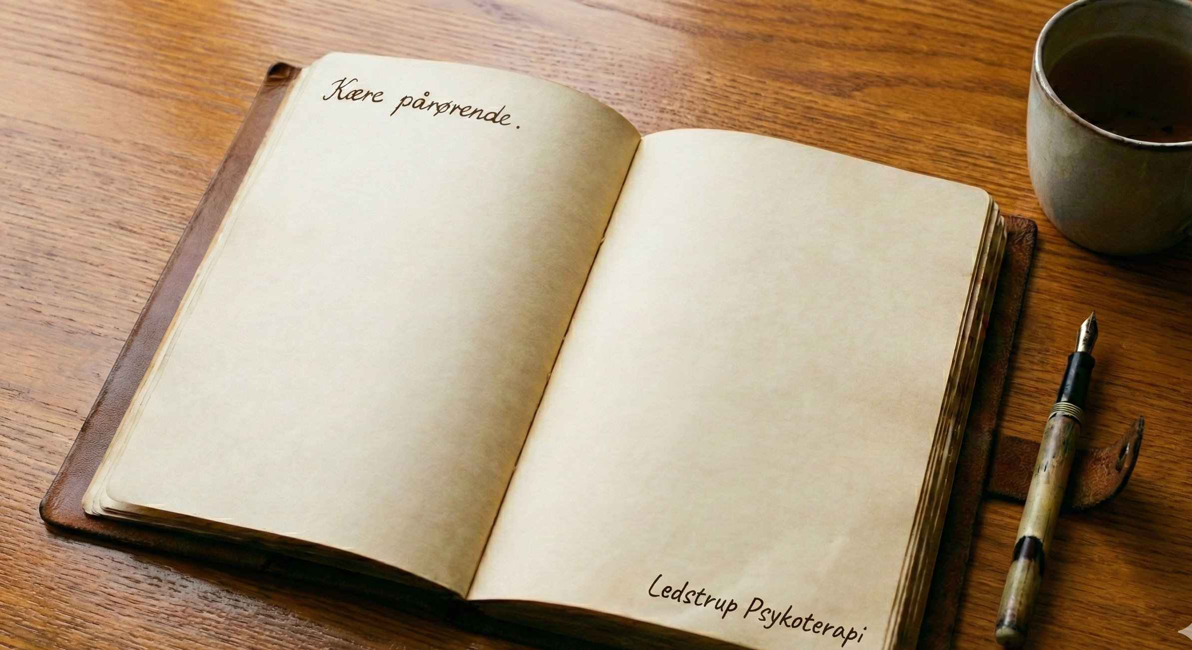 Åben notesbog, som symboliserer breve til pårørende