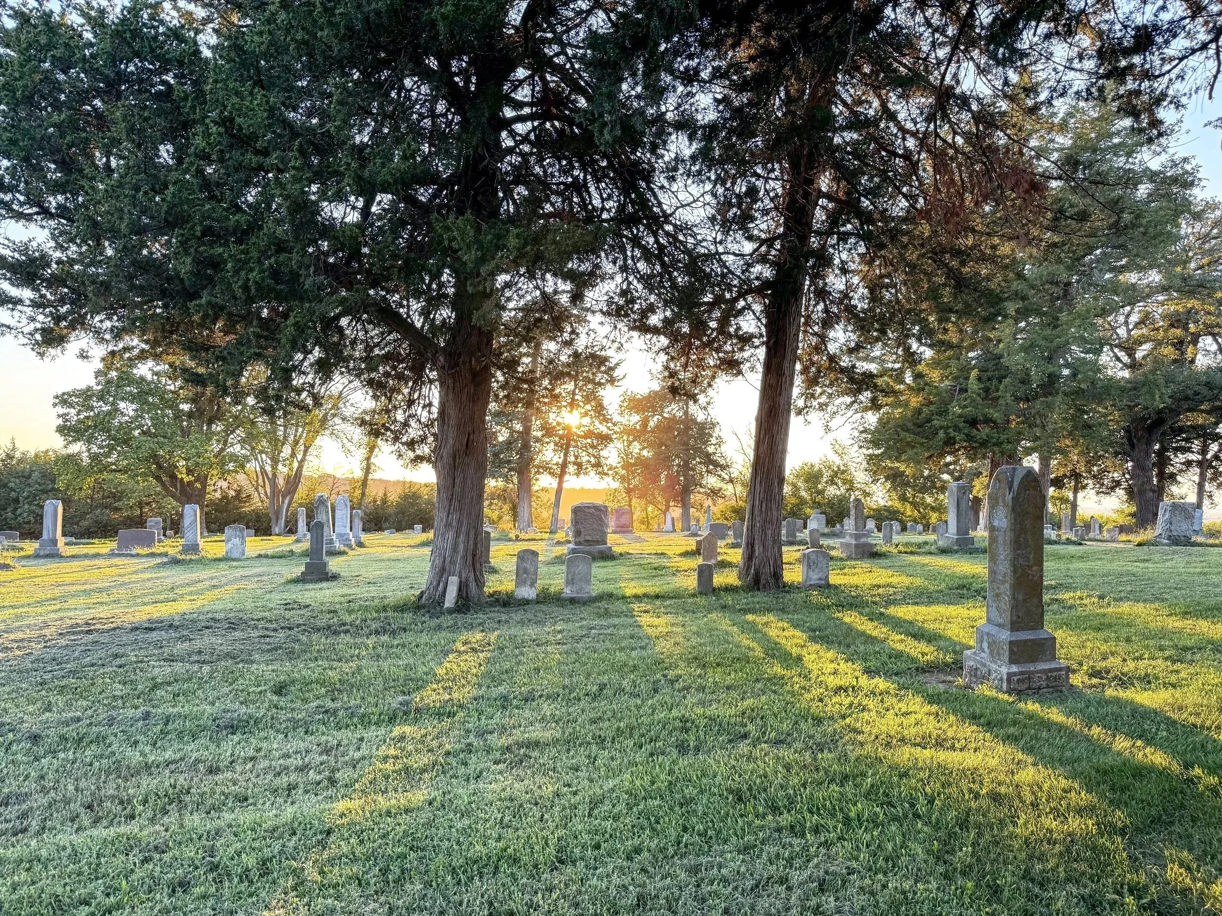 cemetery near Council Bluffs granite headstone
