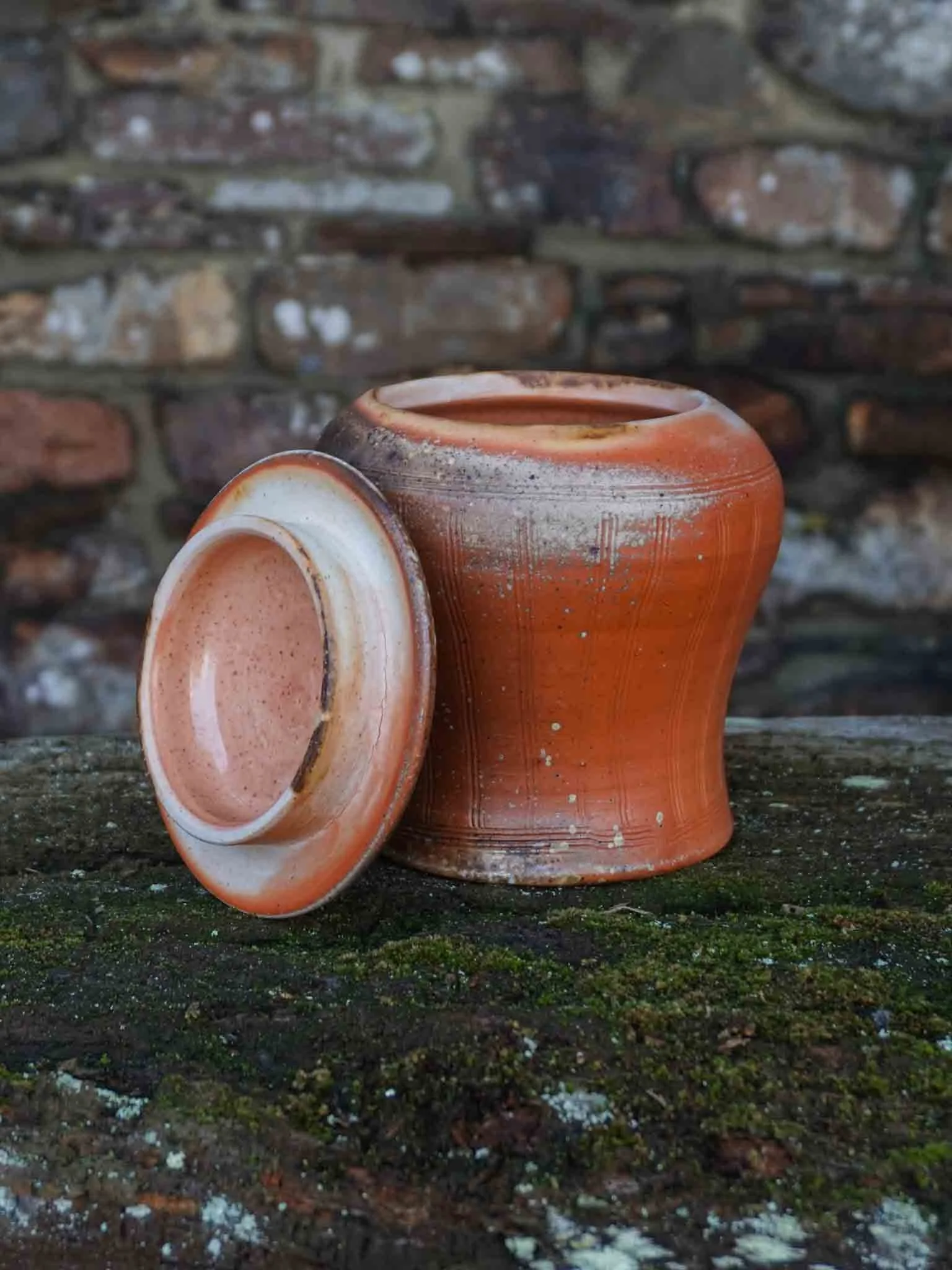 Orange Lidded Jar
