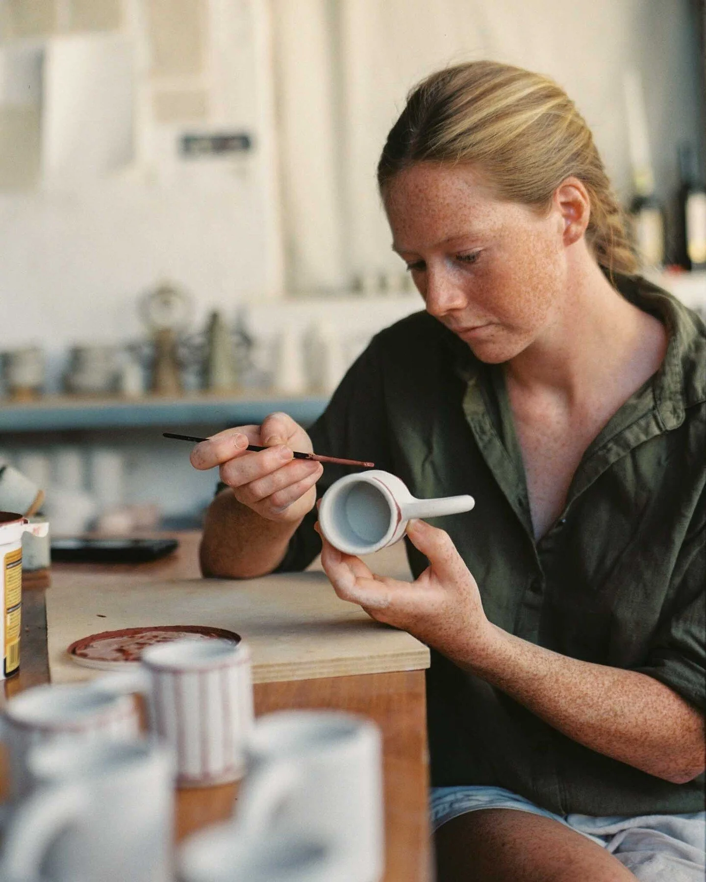 &ldquo;I usually have a vision in my head for a particular piece, so I will draw it out and figure out the proportions before starting to make it. I tend to use a lot of slabs and coils and I build them up to try and recreate the vision I had (recent