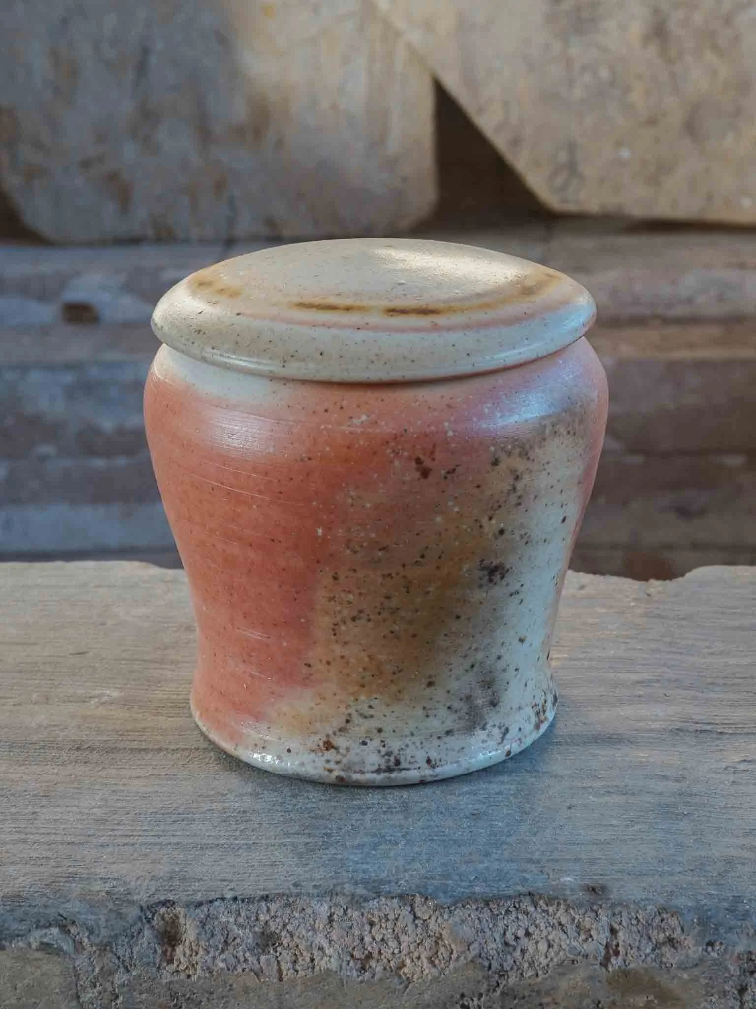 Salmon Pink Lidded Jar 1 Elin Hughes.jpg