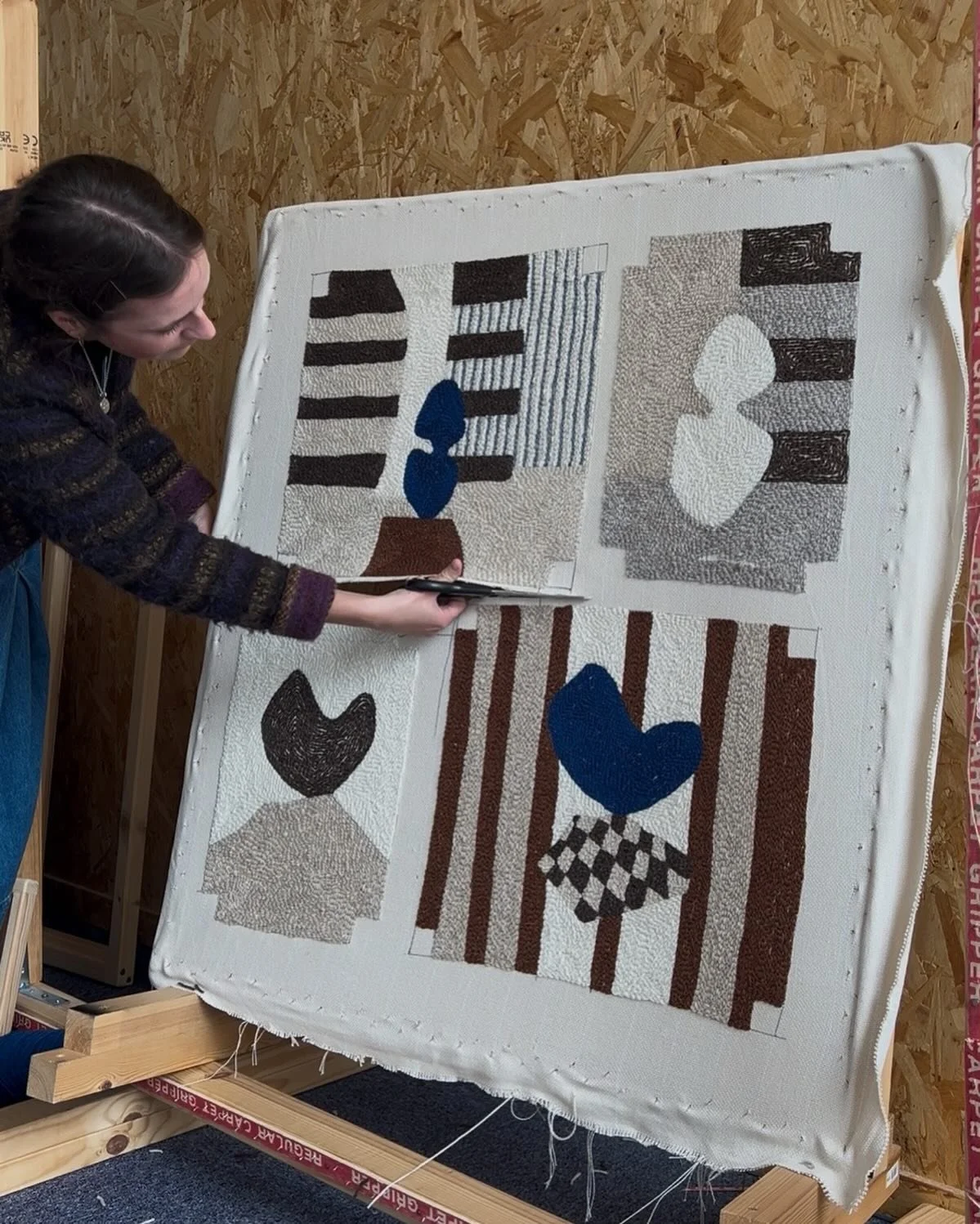 &ldquo;The repetitive nature of the process does bring me into the present moment. When I&rsquo;m working, I&rsquo;m not thinking about everything else I need to do. That focus is grounding. At the same time, large pieces require a lot of patience, e