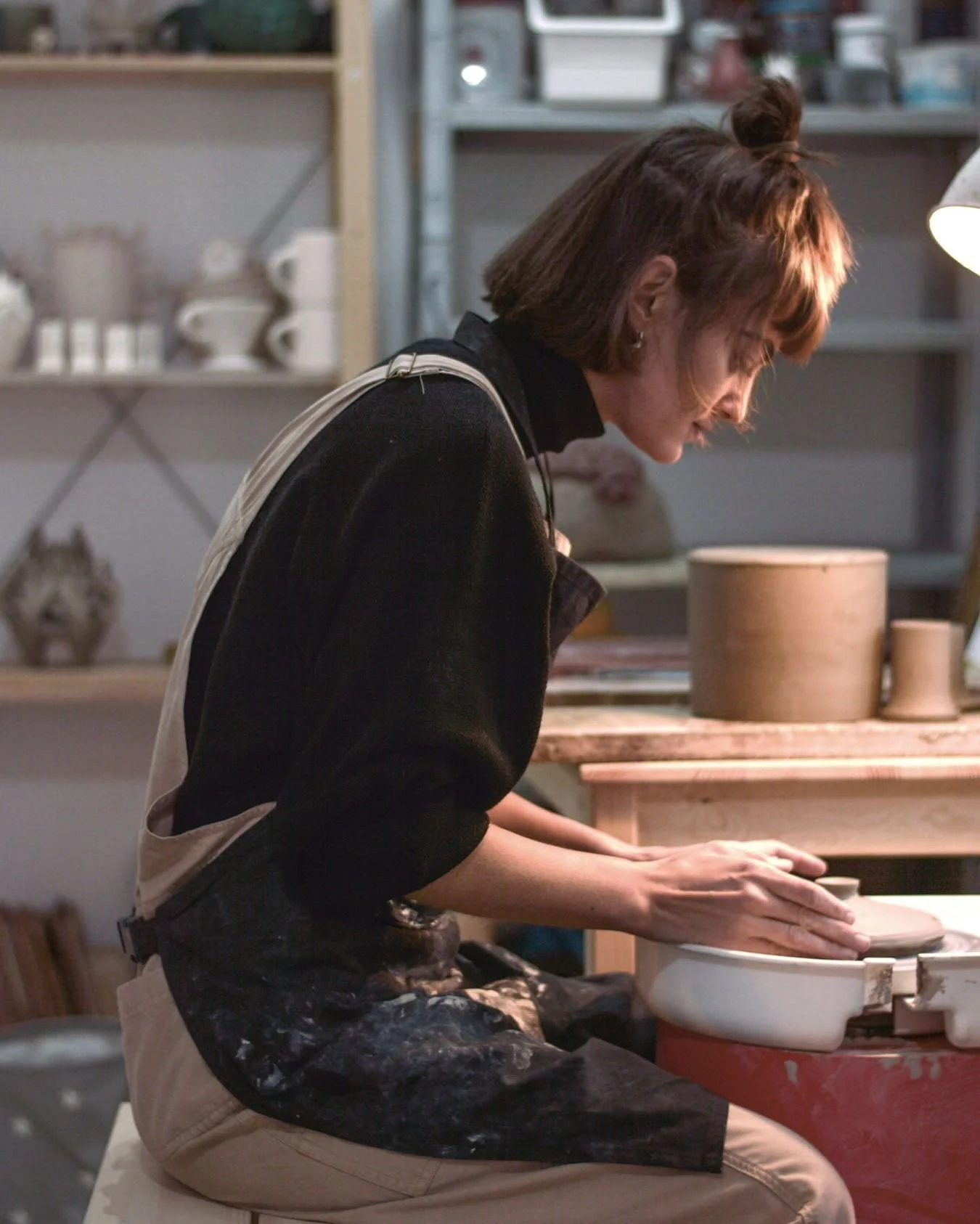 "My practice began at the wheel, and it remains one of the most essential processes for me. Although my sculptural skills are often what attract the most attention - and I deeply enjoy creating miniatures and miniature worlds - I always try to i