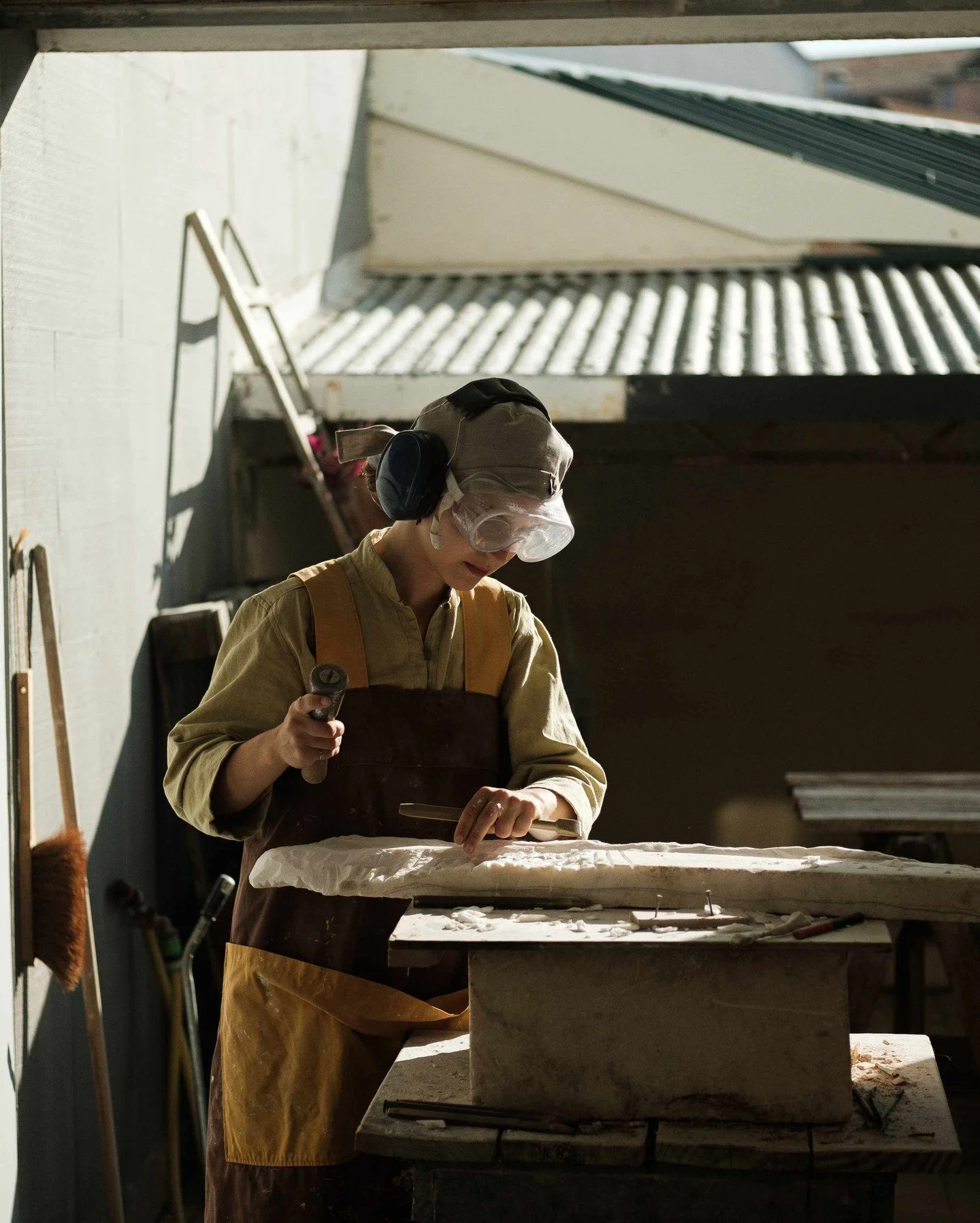 "For me, all materials are part of the same language. Whatever material I use, I am working with matter, with texture, rhythm, and transformation. Whether I&rsquo;m carving stone, spinning wool, or working with paper pulp, I&rsquo;m always looki