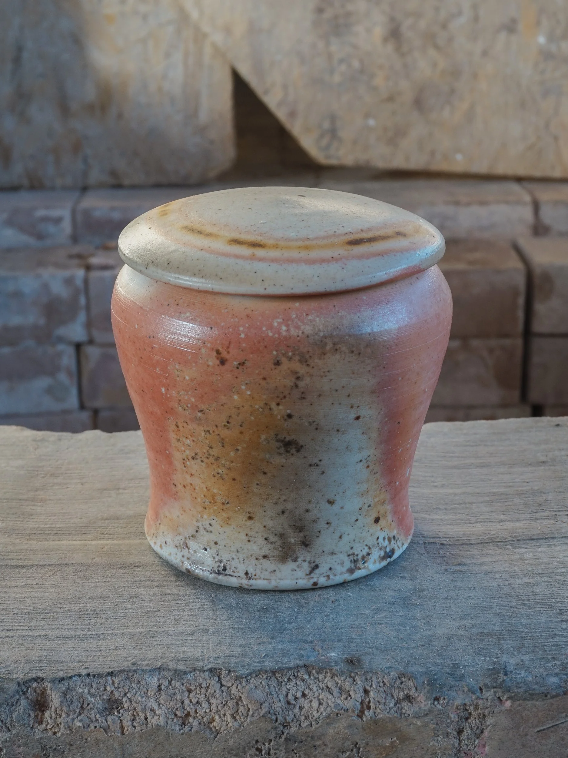 Salmon Pink Lidded Jar 4 Elin Hughes.jpg
