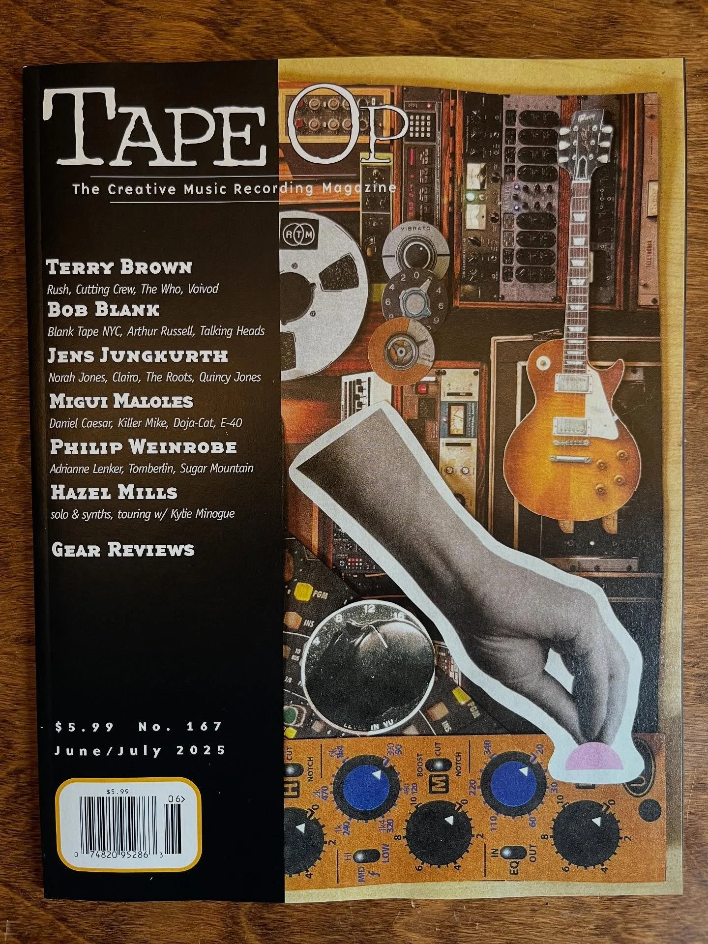 I discovered @tapeopmag when I started my first studio job in January 2002. In contrast to other recording magazines it was remarkably relatable, often focusing on DIY techniques and practitioners. Ever since then I have imagined what I would say if 