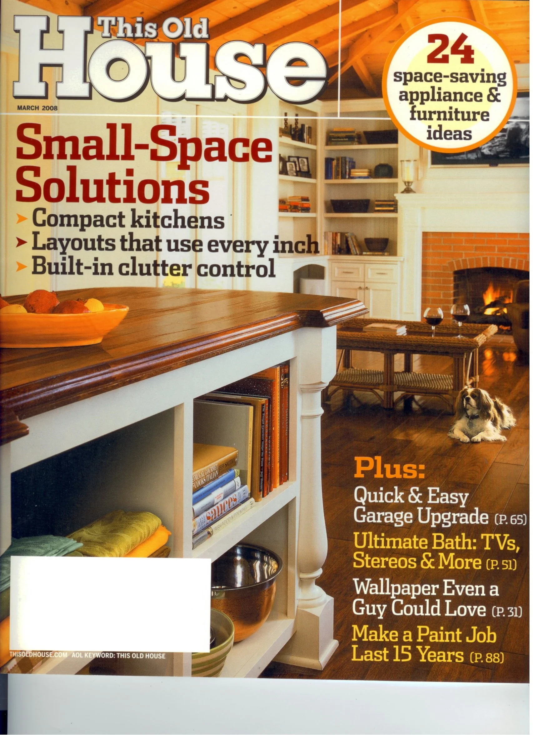 This Old House Magazine March 2008 full article Renovation for a Lifetime featuring the West Newton Shingle-style renovation designed by Abbey K Inc interior designer Boston MA.