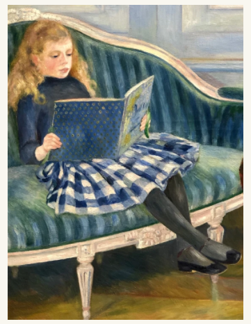 Estante do Justo: A criança que lê um livro.