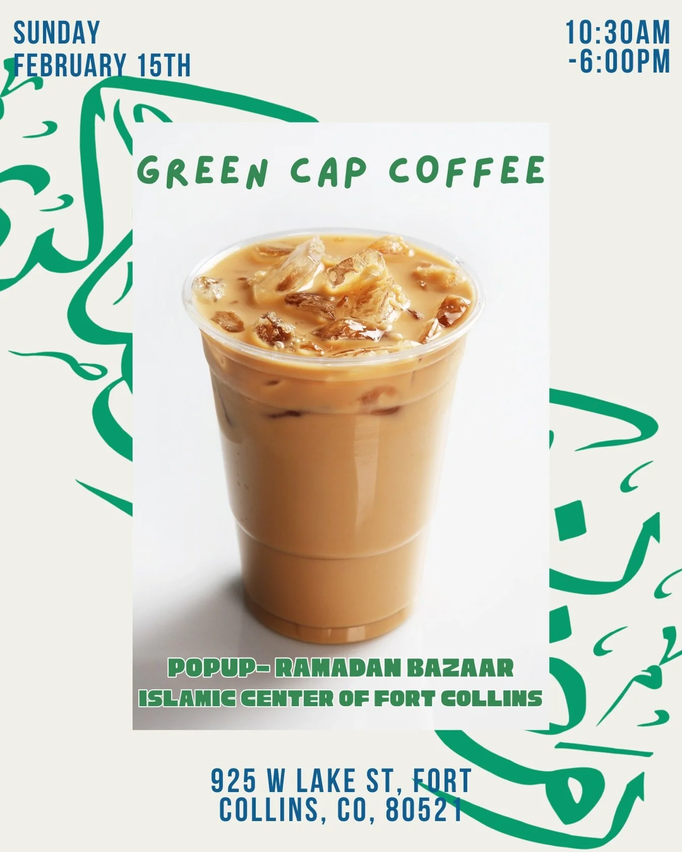 ✨POP UP ANNOUNCEMENT✨Islamic Center of Fort Collins- Ramadan Bazaar

🗓️February 15th, 10:30am-6pm
📍925 W Lake St Fort Collins, CO 80522