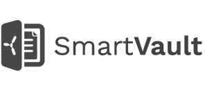 SmartVault logo with vault icon and text