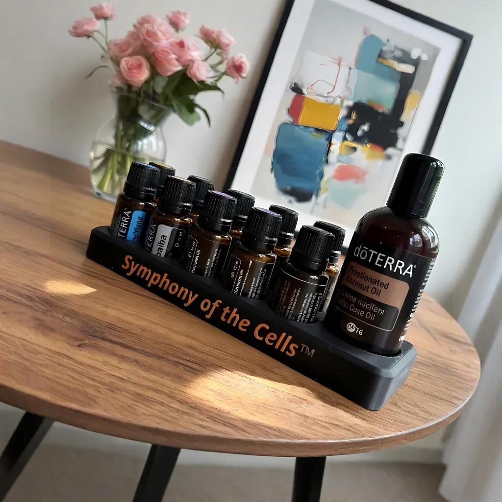 BloomCradle doTERRA Symphony of the Cells Halter mit ätherischen Ölen im Tageslicht