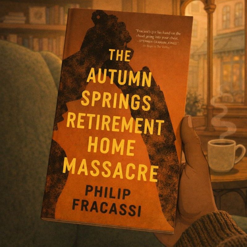 First book for 2026!

The Autumn Springs Retirement Home Massacre by Phillip Fracassi

Genre: Slasher / Horror
My Rating: ★★★★★
Format: Physical 

I did not expect my first slasher to take place in a retirement home&hellip;

Rose Dubois is in her lat