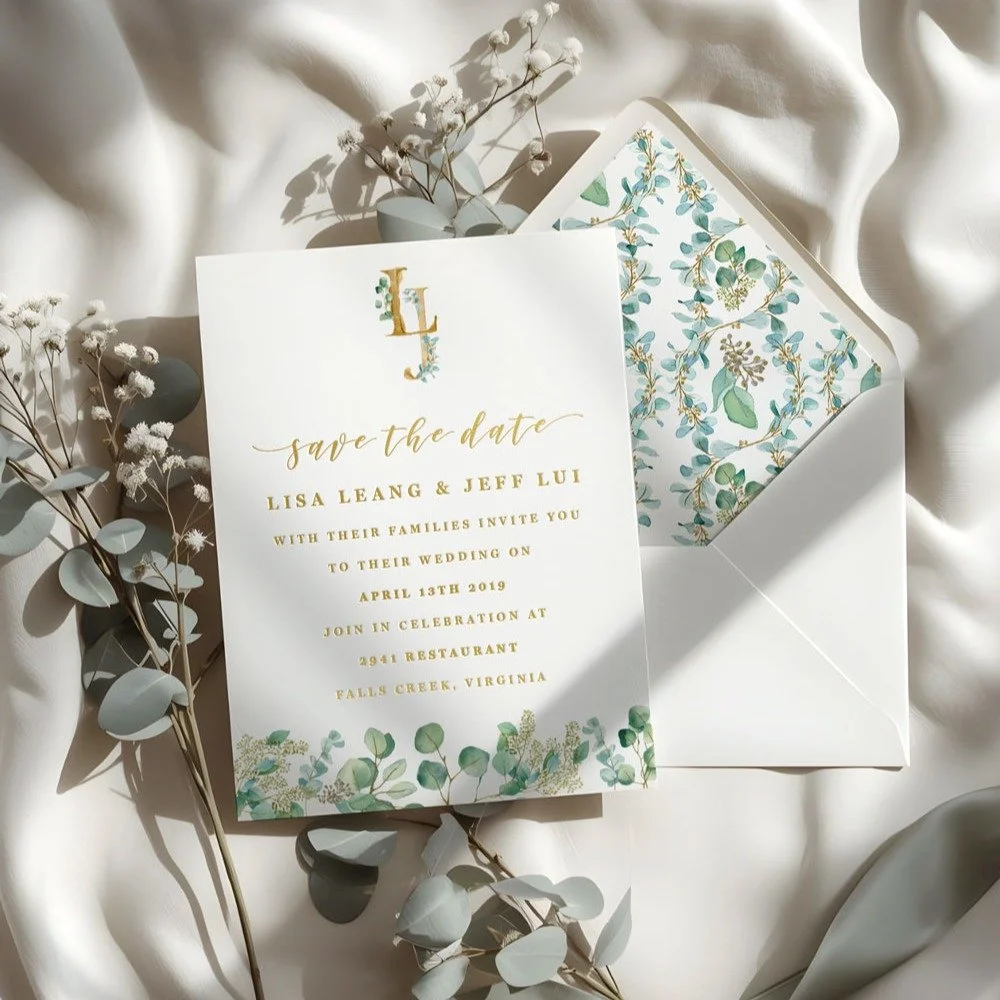 We&rsquo;re swooning over these spring save the dates.

Soft gold accents, eucalyptus watercolor details, and an elegant layout that feels both fresh and timeless. The perfect way to set the tone for a spring celebration.

#springwedding
#savethedate