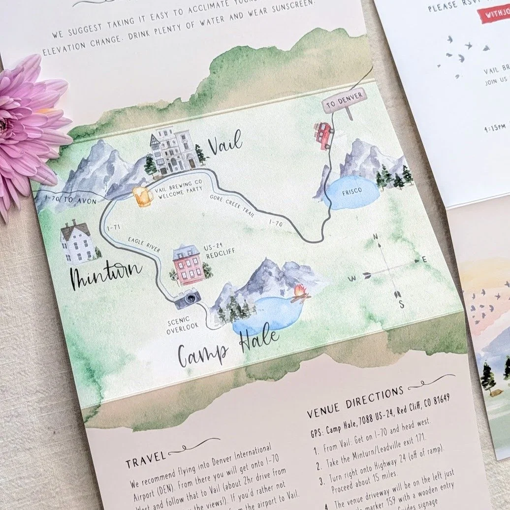 We just love a watercolor map moment 🤍

It&rsquo;s such a fun way to share all the meaningful spots&mdash;especially for destination or weekend weddings. From welcome party locations to favorite local stops (or even a scenic overlook or two), there&