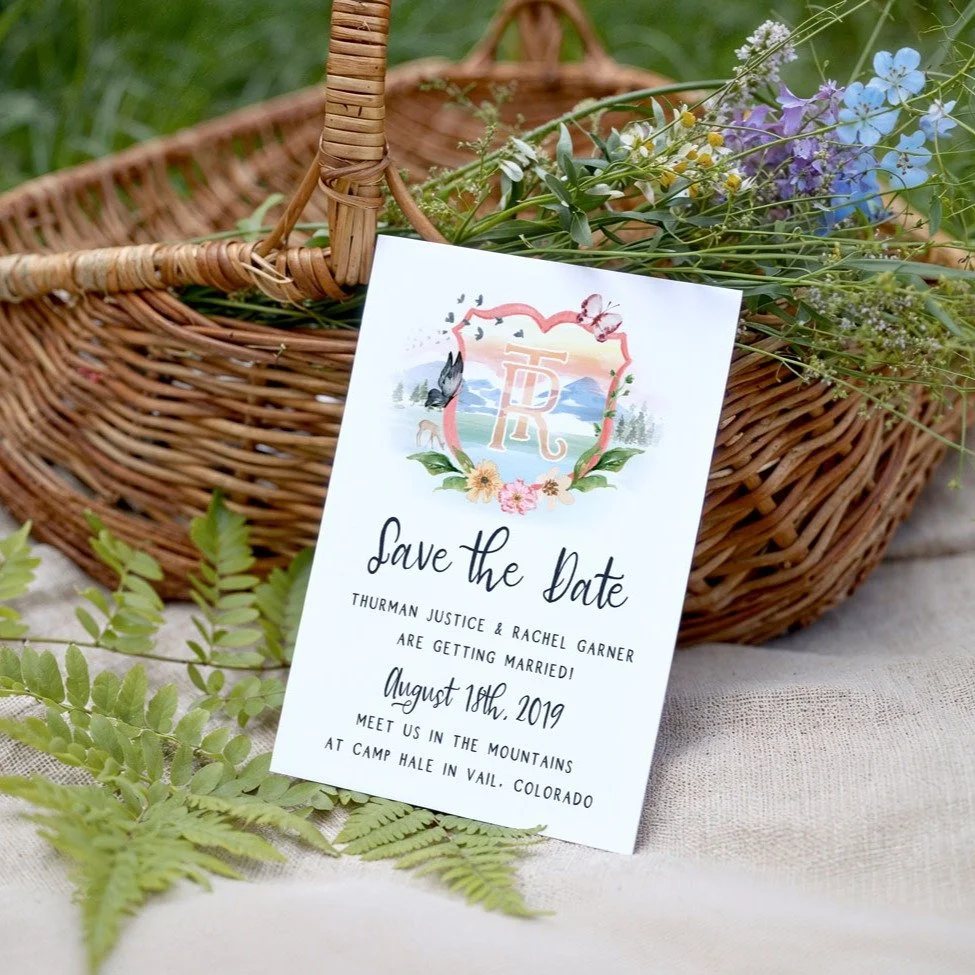 We just love the whimsical details in this save the date 🦋 🦌

The crest feels like stepping into an enchanted world - butterflies, sunset mountains, and a bit of wildflower magic woven throughout. It really gives us all the feels.

Comment Save the