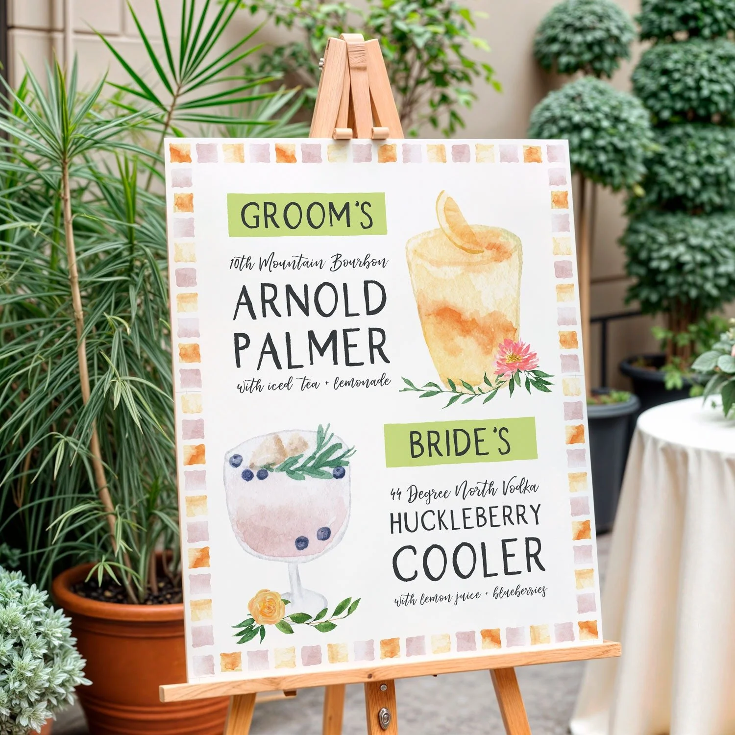 Signature cocktails, anyone?

We love creating signage for these moments&mdash;it&rsquo;s such a fun way to bring in a little personality.

(Still thinking about these Arnold Palmers and Huckleberry Coolers 🍋🫐)

#SignatureCocktails #WeddingBar #Wed