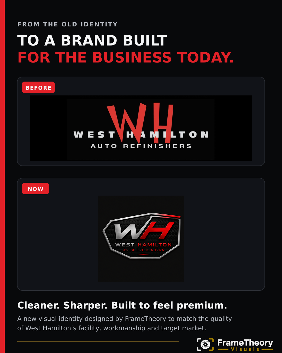 West Hamilton logo before and after rebrand