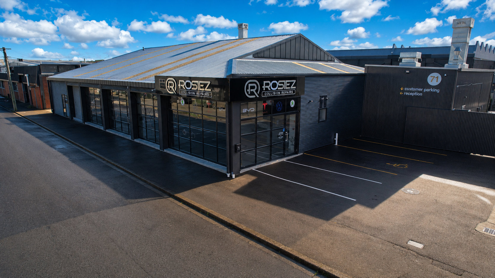 Rosiez Collision Repairs Sydenham facility photographed and edited by FrameTheory Visuals