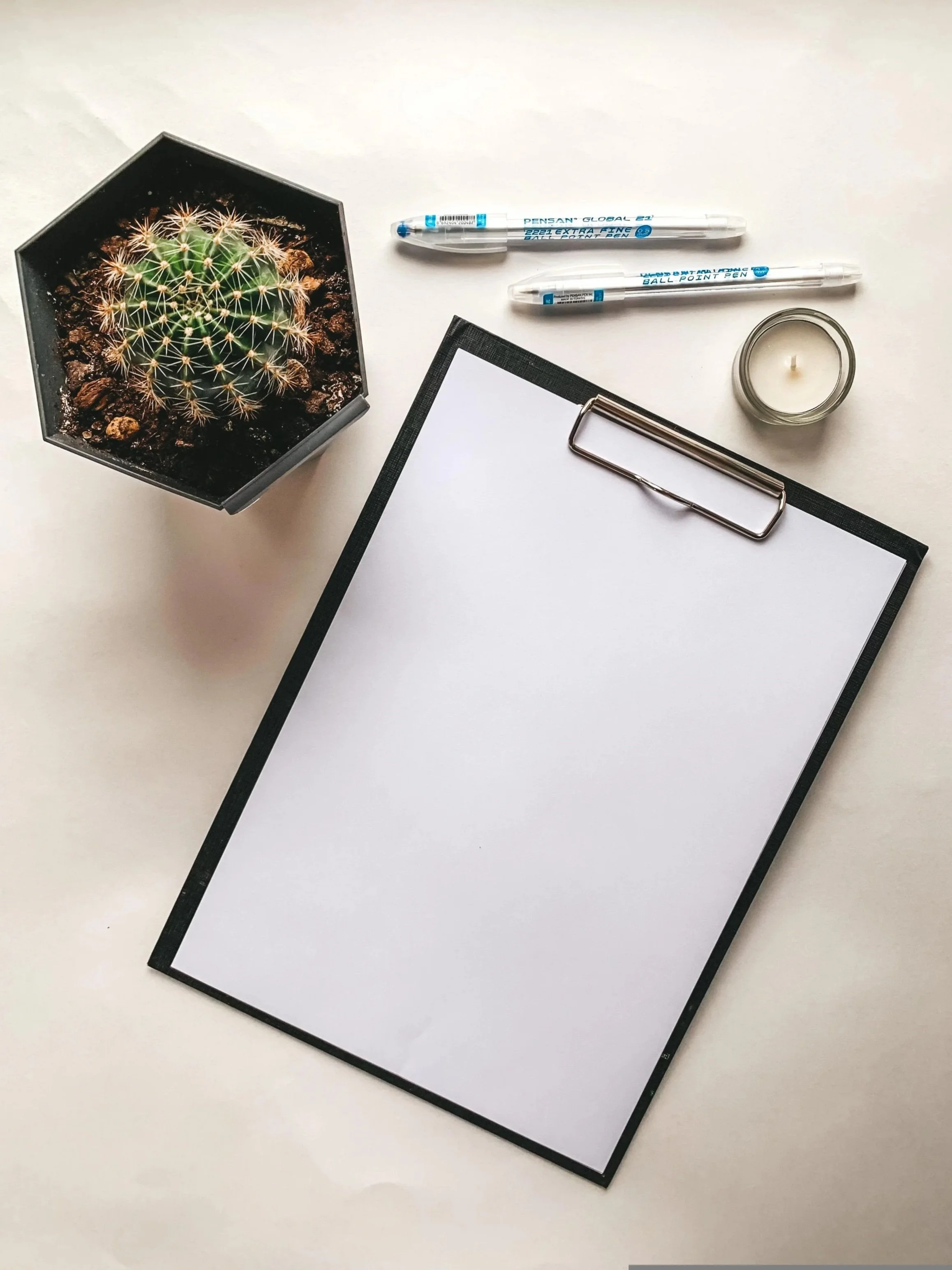 Simple, organized workspace representing a clear and structured approach to therapy sessions.