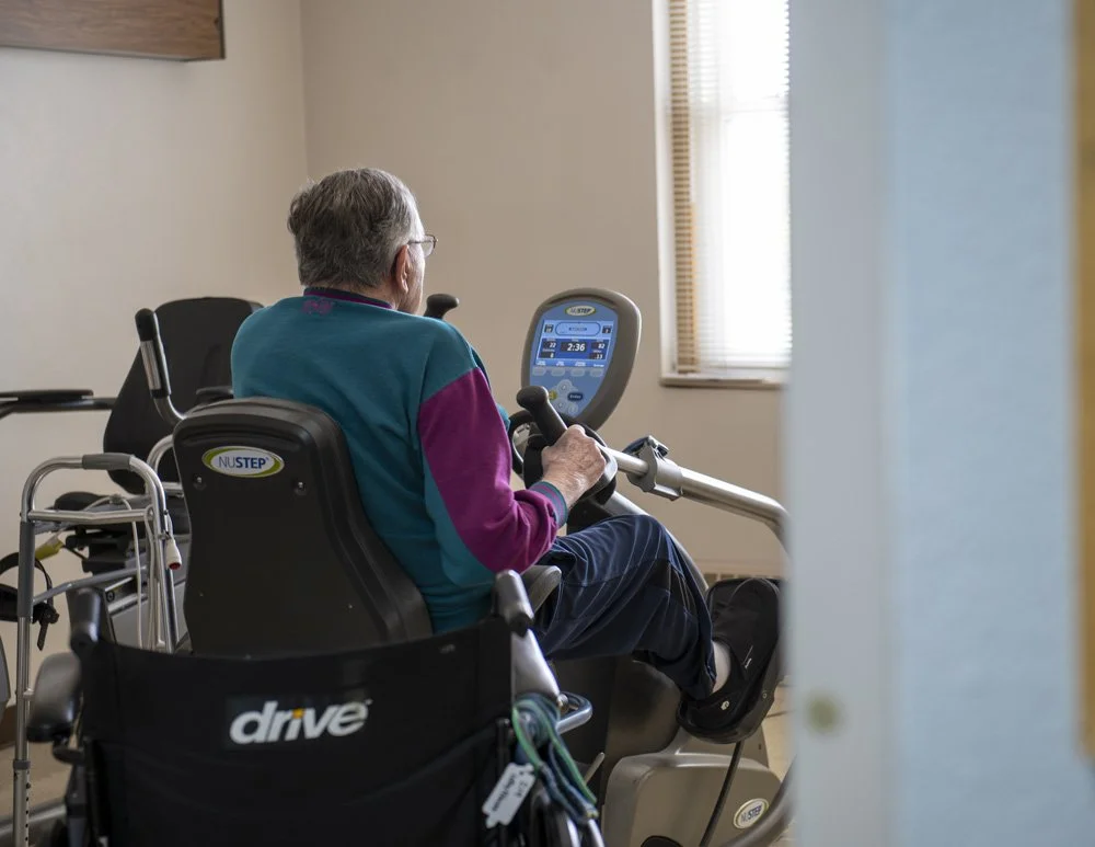 Residents enjoy access to exercise equipment