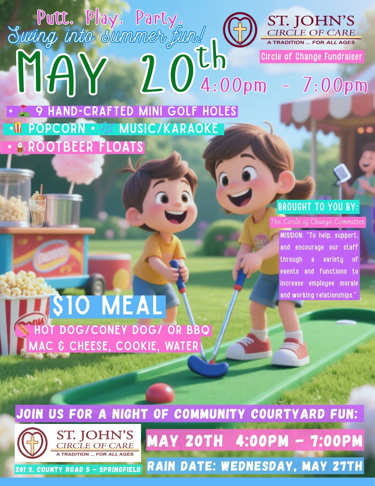 Community in the Courtyard Mini Golf  | Circle of Change Fundraiser