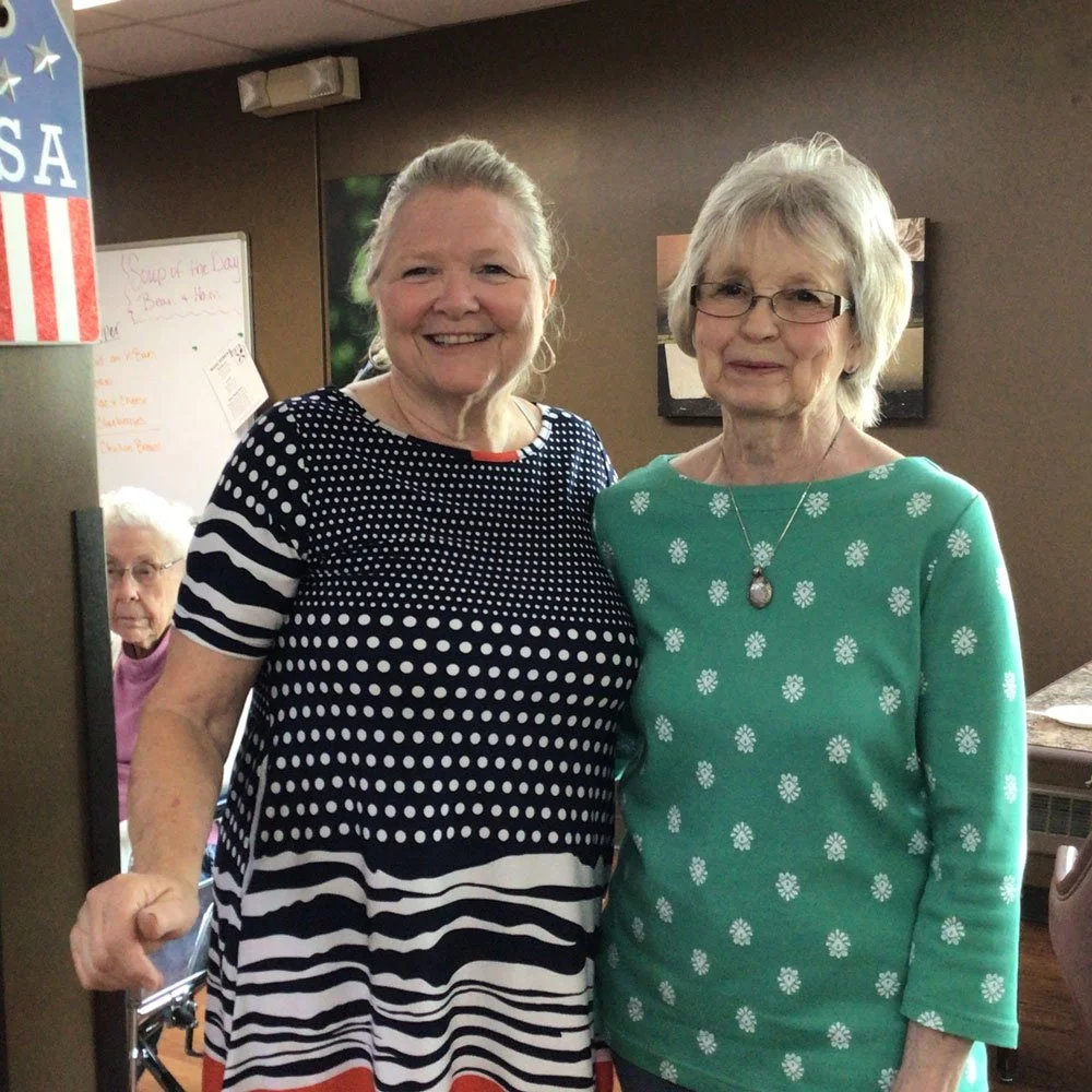 Two long-time volunteers of St. John's Lutheran Home in Springfield Minnesota