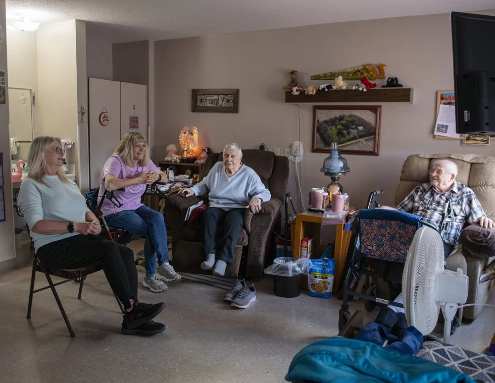 Families visit loved ones residing at St. John's Lutheran Home