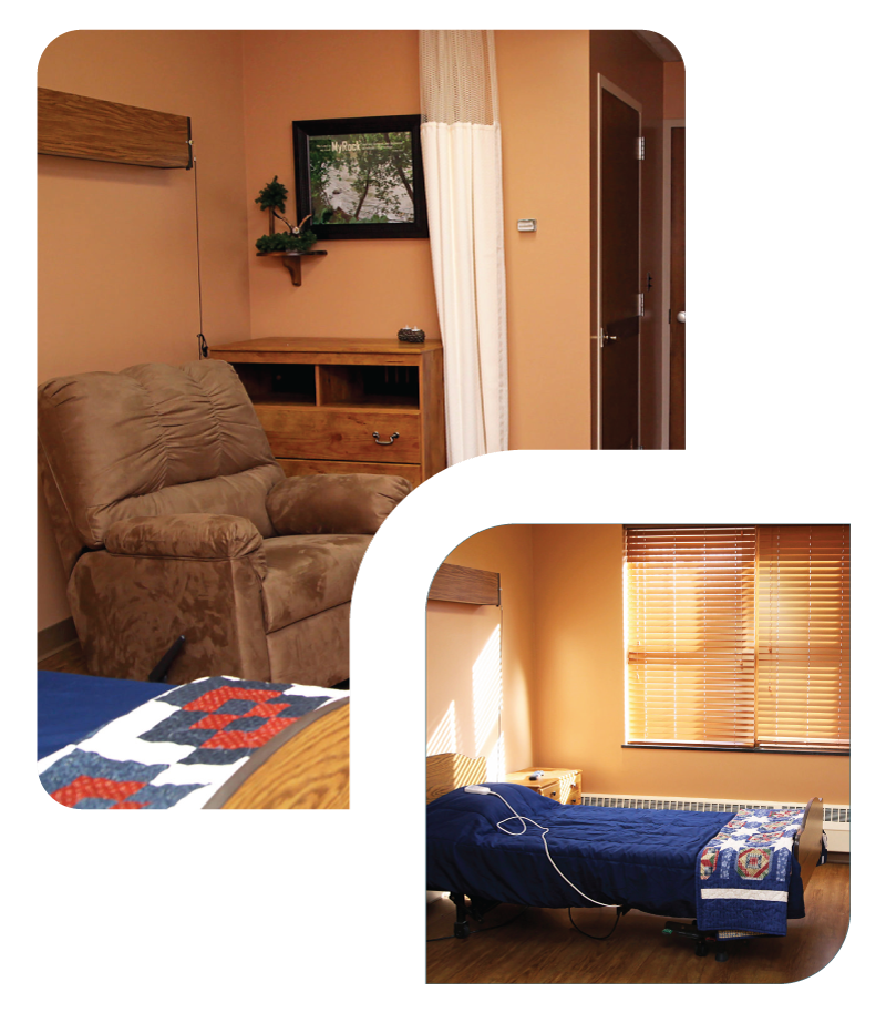 Comfortable, Homelike rehab suites at  St. John's Lutheran Home in Springfield