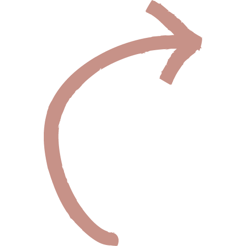 A curved arrow pointing to the upper right, drawn in a light pink color.