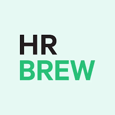 HR Brew logo with black and green text on light background