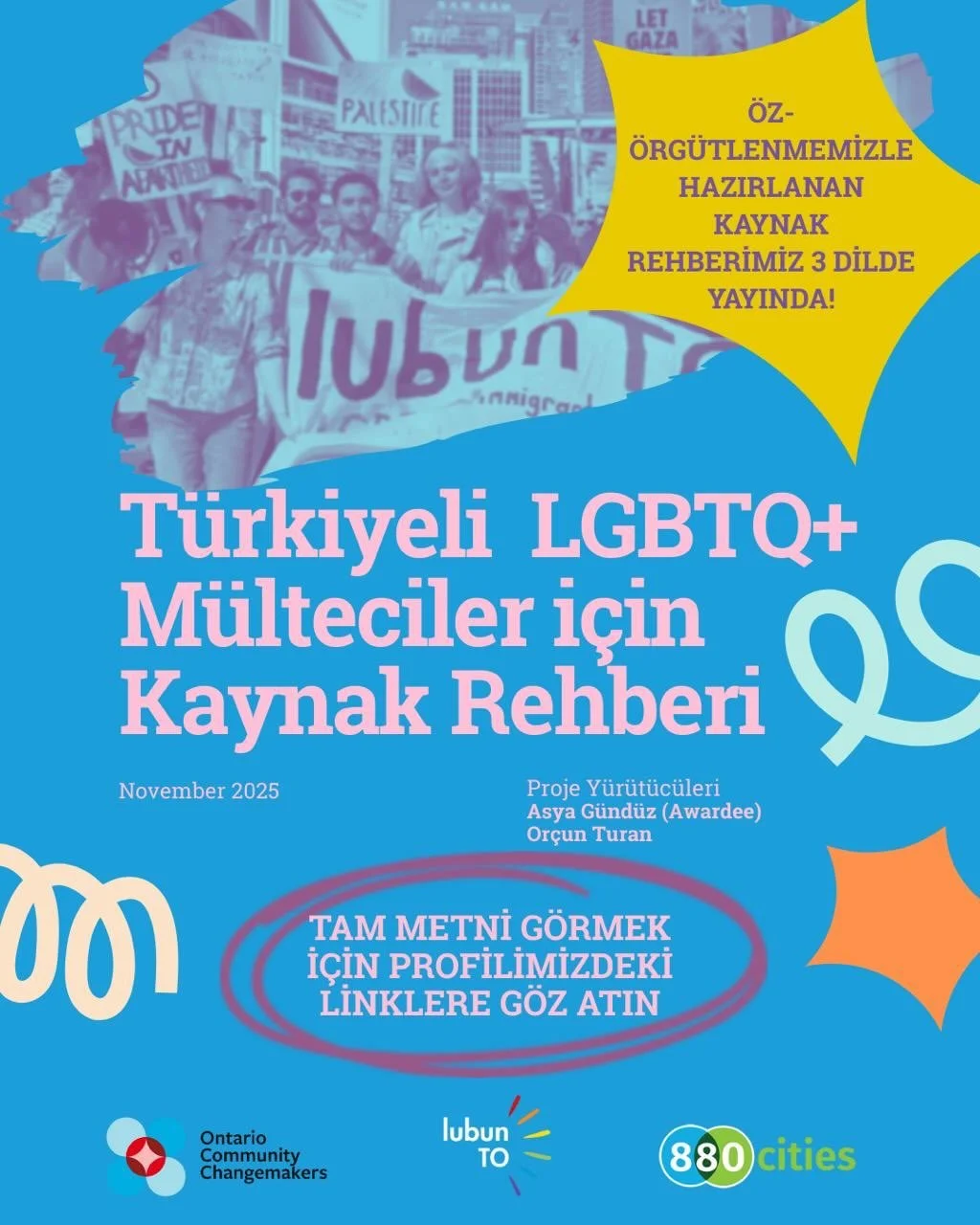 (Turkish and Kurdish below)

☀️🕊️🏳️&zwj;🌈🏳️&zwj;⚧️

After one year of collective work, LubunTO Resource Kit is finally out.

This guide is created for LGBTQ+ refugees from Turkey, grounded in community self organizing, shared knowledge, and lived