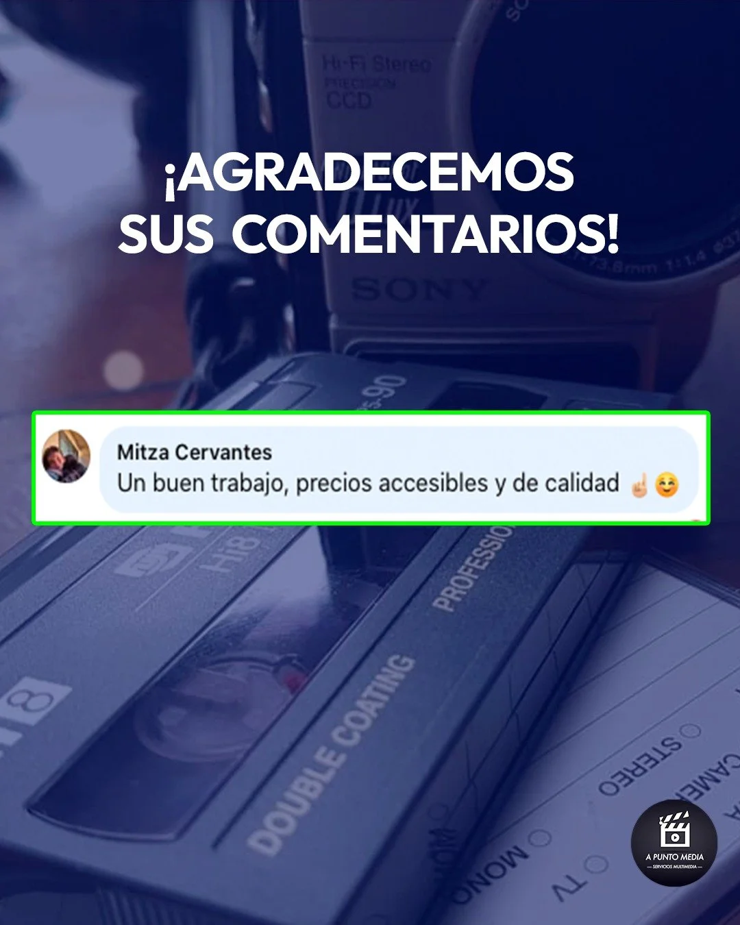 𝑻𝒖 𝒐𝒑𝒊𝒏𝒊𝒐́𝒏 𝒆𝒔 𝒐𝒓𝒐! ✨

Gracias por su amable comentario 🙏. Seguimos trabajando para ofrecerte el mejor servicio de digitalizaci&oacute;n de recuerdos 📼➡🖥. 

#APuntoMedia #opinion #comentarios #clientes #calificacion #serviciosdigital