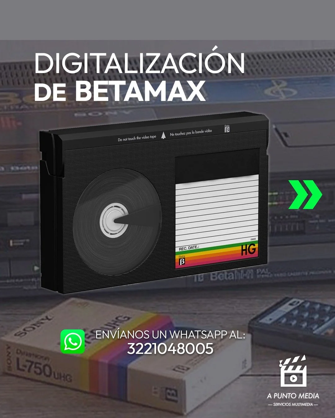 🎥✨ &iexcl;𝐋𝐚 𝐍𝐨𝐬𝐭𝐚𝐥𝐠𝐢𝐚 𝐞𝐬𝐭𝐚́ 𝐝𝐞 𝐕𝐮𝐞𝐥𝐭𝐚! &iexcl;𝐃𝐢𝐠𝐢𝐭𝐚𝐥𝐢𝐳𝐚𝐦𝐨𝐬 𝐁𝐞𝐭𝐚𝐦𝐚𝐱! 📼✨

&iquest;Tienes programas de TV grabados, pel&iacute;culas o viajes que quieres volver a ver? 🤗

Transforma tus viejos recuerdos en